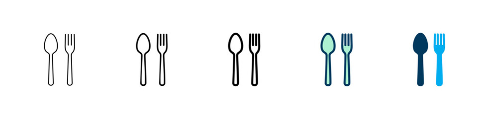 spoon and fork icon logo design. spoon, fork and knife icon vector. restaurant sign and symbol