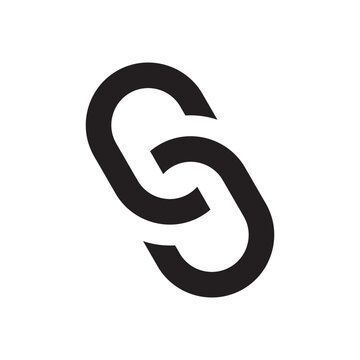 Chain link or tethering sign isolated icon graphic vector