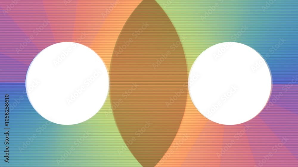 Poster Gradient colors animation with white circle shapes