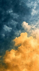 Golden Hour Cloudscape Abstract Background