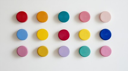 Stylish Magnets Creating a Fun Atmosphere on Metal Surface