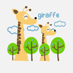 giraffe in the park
