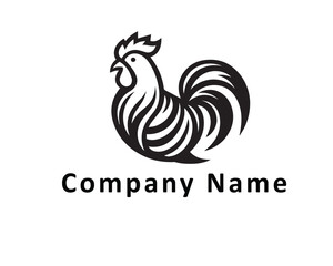 Simple chicken logo, perfect for branding farm products