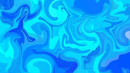 Abstract blue and cyan swirl background.