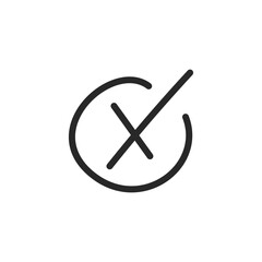 Hand drawn check mark doodle icon