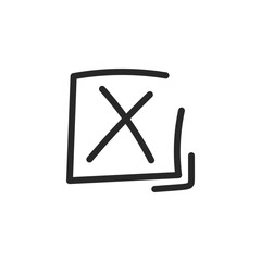 Fototapeta premium Hand drawn check mark doodle icon