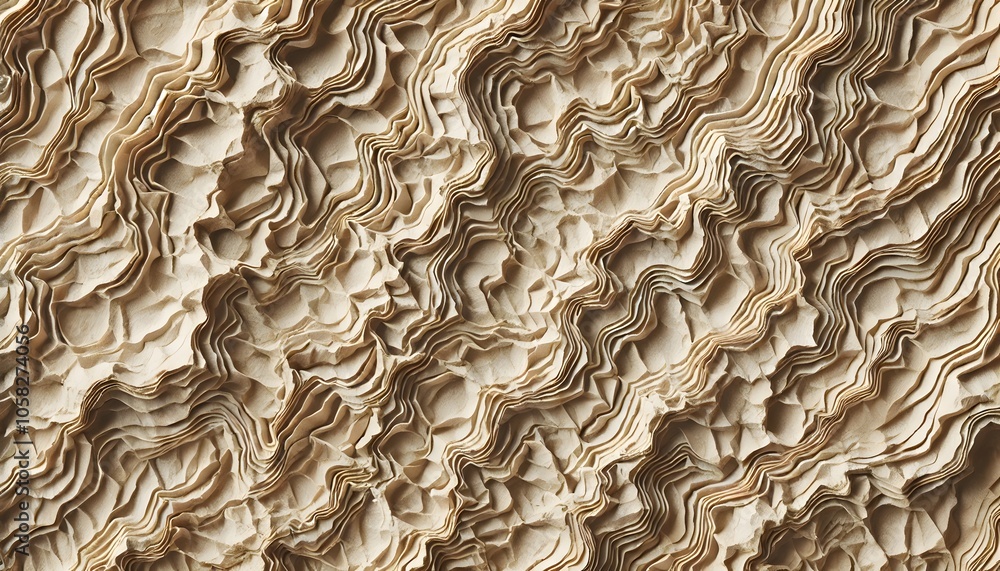 Poster The image shows a textured surface with intricate, wavy patterns resembling natural formations or layered materials.