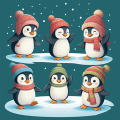 Fototapeta premium Christmas vector art Graphics Elements