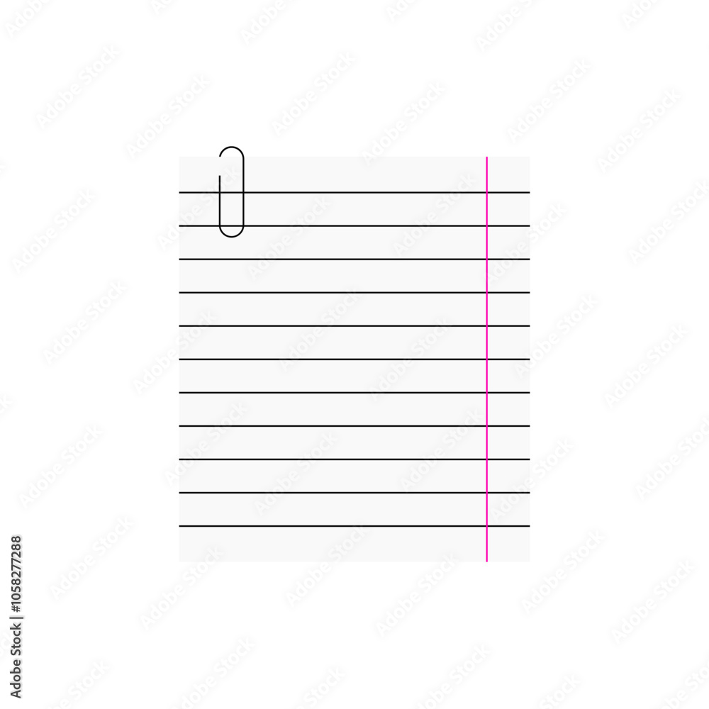 Poster note paper with clip