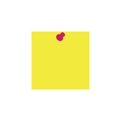 Yellow paper with push pin