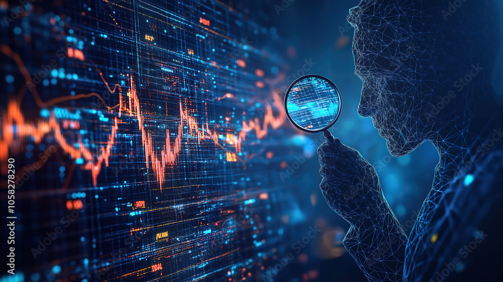 Poster digital stock market analysis techniques using graphs to uncover insights and trends