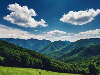 Fototapeta premium mountains and clouds