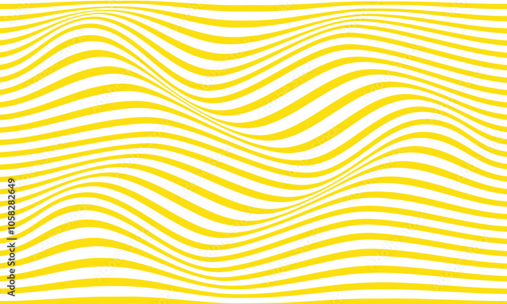 Aufkleber abstract yellow horizontal wave line pattern suitable for banner, poster.