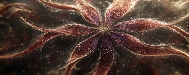 Abstract depiction of a star-like structure with flowing tendrils and shimmering details.