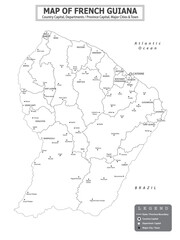 American Countries Geography Political map. Political map of country with capital, province or state capital, major cities and town.