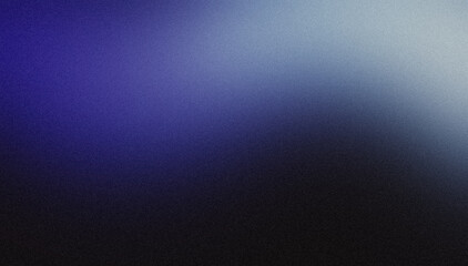 Vibrant dark sky blue black color grainy backdrop design. Abstract glowing colors wave shaped noisy texture, flowing colors gradient on black, website header design, cover, banner