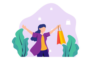 Weekend Activity Flat Design Illustration