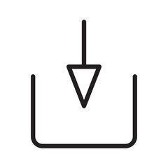 Download icon. Downloading icon. Vector arrow. 