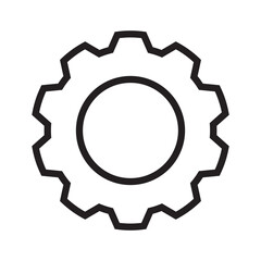Vector gear icon. Gear icon. Settings icon. Wheel icon. Cogwheel icon.