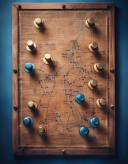 Vintage map with buttons