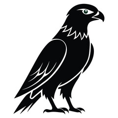 hawk-a-silhouette-vector-with-white-background