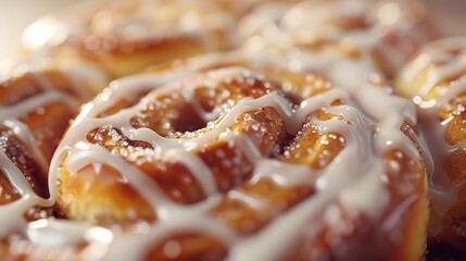 A close up of a fast food vegan cinnamon roll