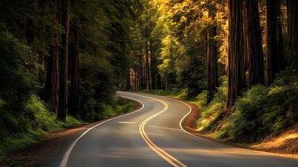 Obraz premium Famous Redwood Highway. 