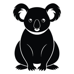 koala-bear-a-silhouette-vector-with-white-background