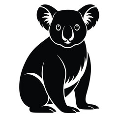 koala-bear-a-silhouette-vector-with-white-background