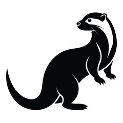 otter-a-silhouette-vector-with-white-background