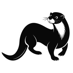 otter-a-silhouette-vector-with-white-background
