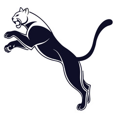 puma-a-silhouette-vector-with-white-background