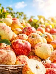Sunny Fruit Orchard in Bloom