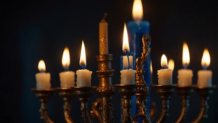 burning candles in church