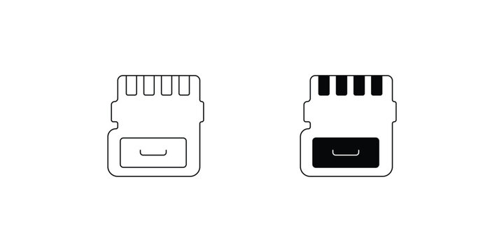 sd card set icon with white background vector stock illustration