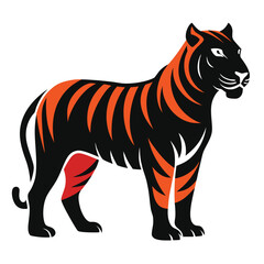 tiger-a-silhouette-vector-with-white-background