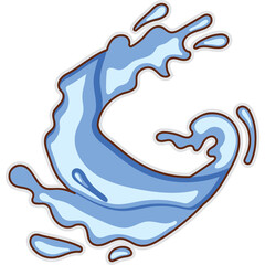 Water Splash Sticker