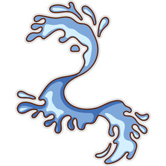 Water Splash Sticker