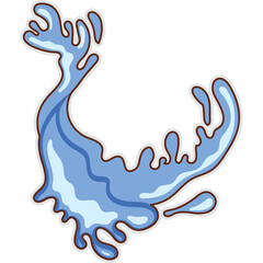 Water Splash Sticker