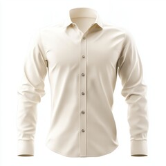 realistic high quality color Cream shirt mockup isolated 