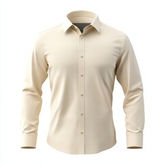 realistic high quality color Cream shirt mockup isolated 