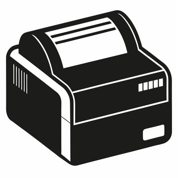 black and white printer clip art preview