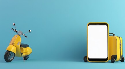 Wanderlust: Yellow Scooter and Travel Essentials