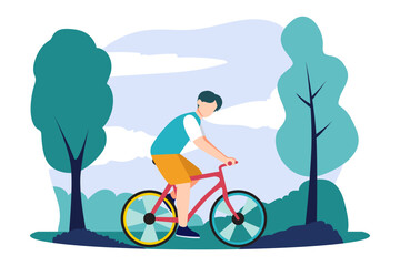 Weekend Activity Flat Design Illustration