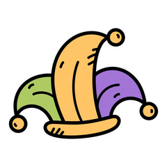 Jester Hat Doodle Illustration