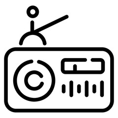 radio Line Icon