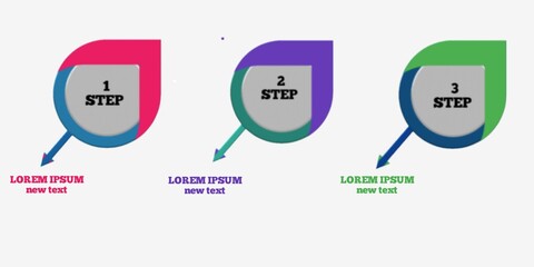  4 step infographics template set of icons for web design. set of stickers labels tags infographics