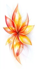 Naklejka premium A vibrant, abstract floral design featuring warm colors and soft gradients.