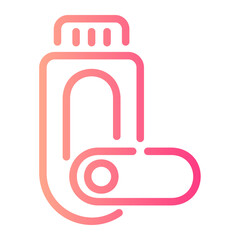 usb Line Gradient Icon