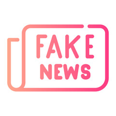 fake news Line Gradient Icon